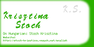 krisztina stoch business card